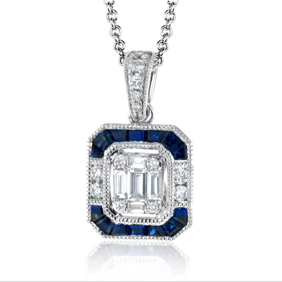 Color Pendant in 14k Gold with Diamonds