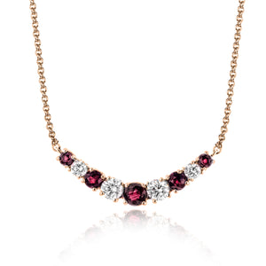 Sapphires Color Pendant in 14k Gold with Diamonds