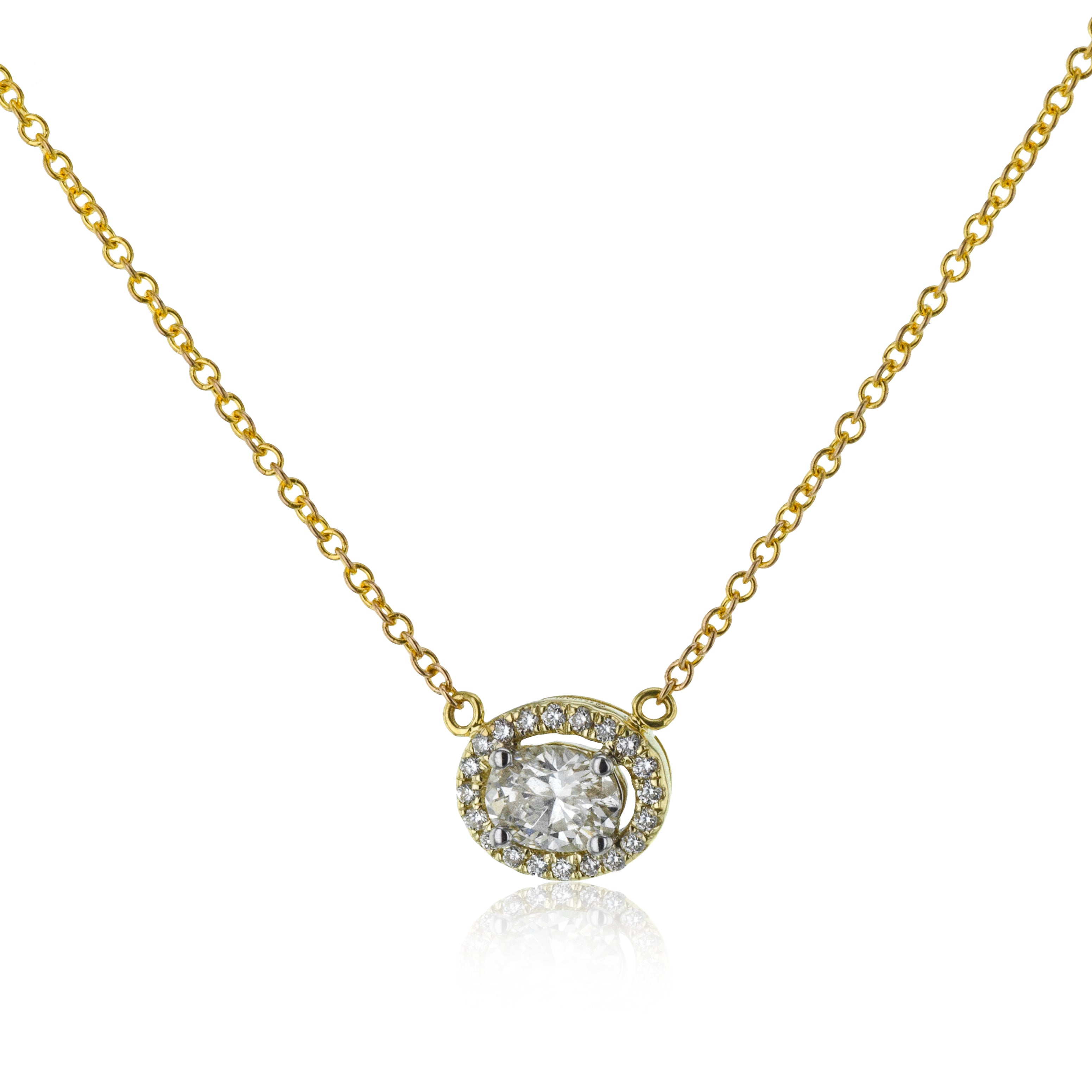 Pendant in 14k Gold with Diamonds
