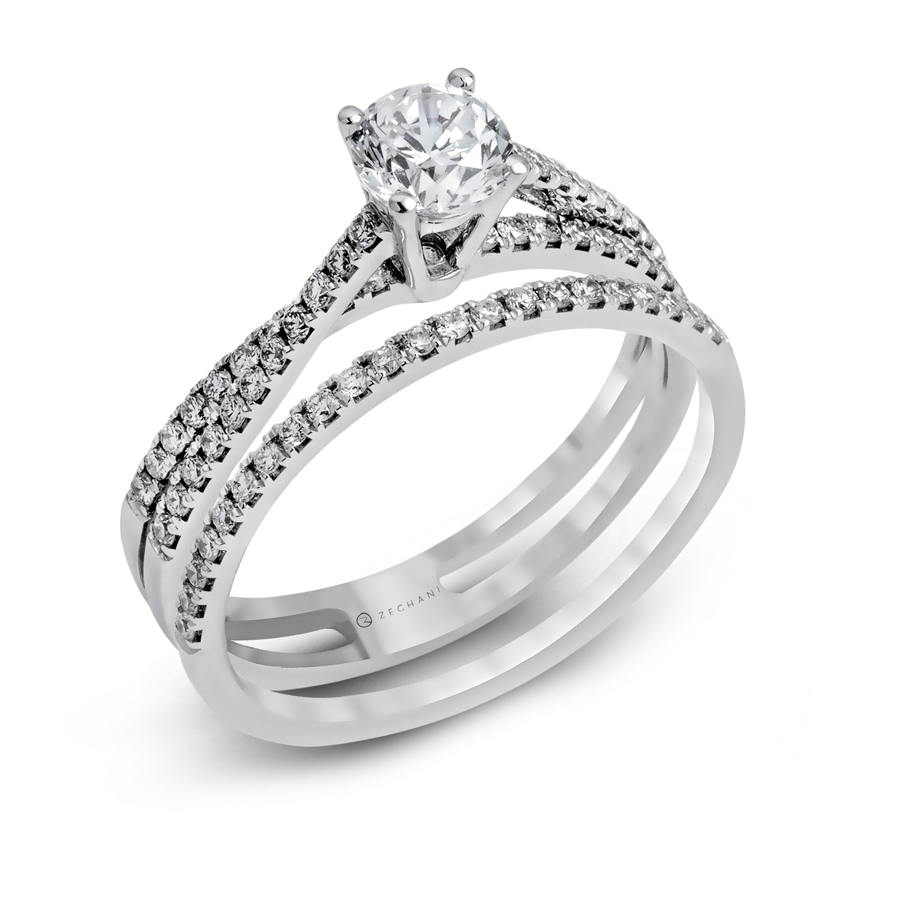 Wedding Set in 14k Gold with Diamonds