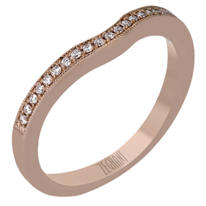 ZR1137 WHITE 14K BAND ROSE