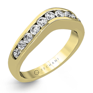 ZR1141 WHITE 14K BAND YELLOW