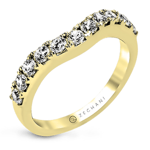 ZR1143 WHITE 14K BAND YELLOW