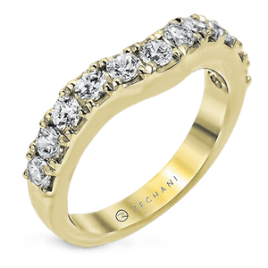 ZR1144 WHITE 14K BAND YELLOW