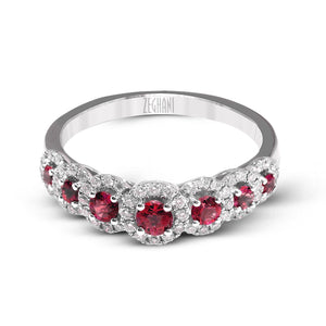 Color Ring in 14k Gold with Diamonds