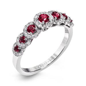 Color Ring in 14k Gold with Diamonds