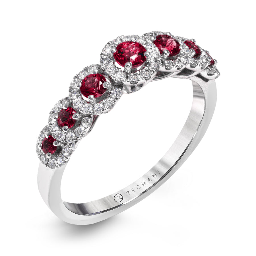 Color Ring in 14k Gold with Diamonds