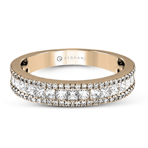 ZR1151 WHITE 14K BAND ROSE 1