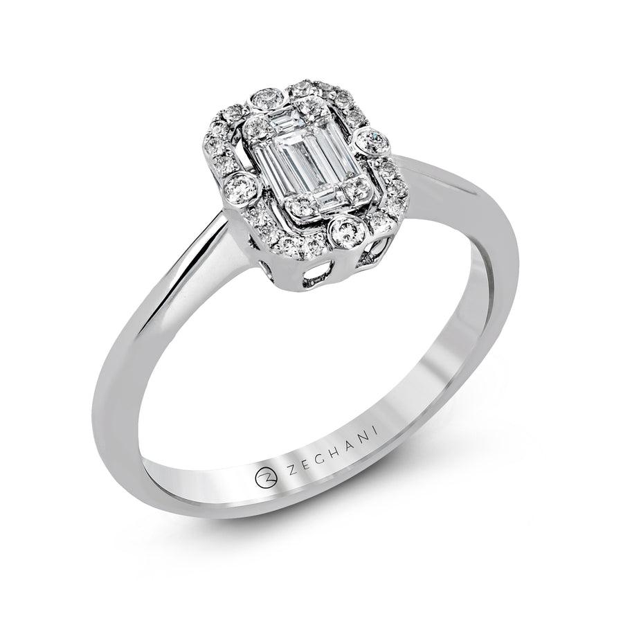 ZR1176 Right Hand Ring in 14k Gold with Diamonds