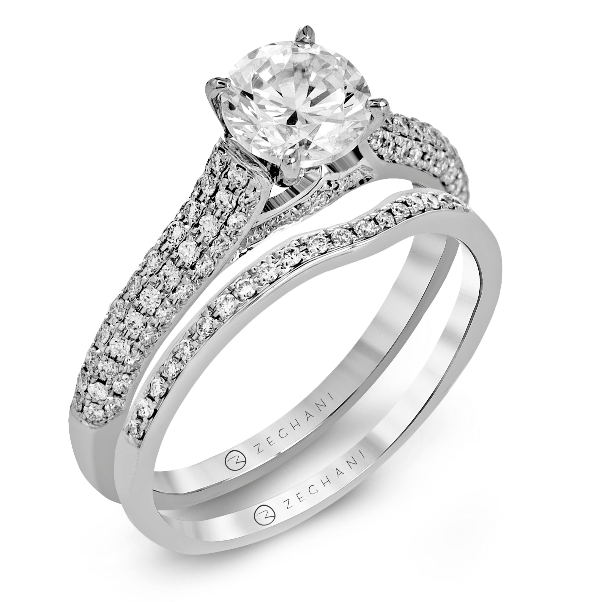 Wedding Set in 14k Gold with Diamonds