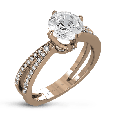 ZR1244 WHITE 14K SEMI ROSE