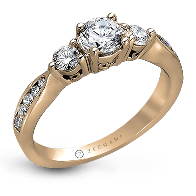 ZR126 WHITE 14K SEMI ROSE