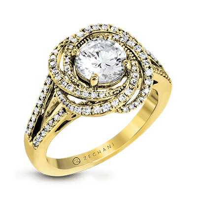 ZR1324 WHITE 14K SEMI YELLOW