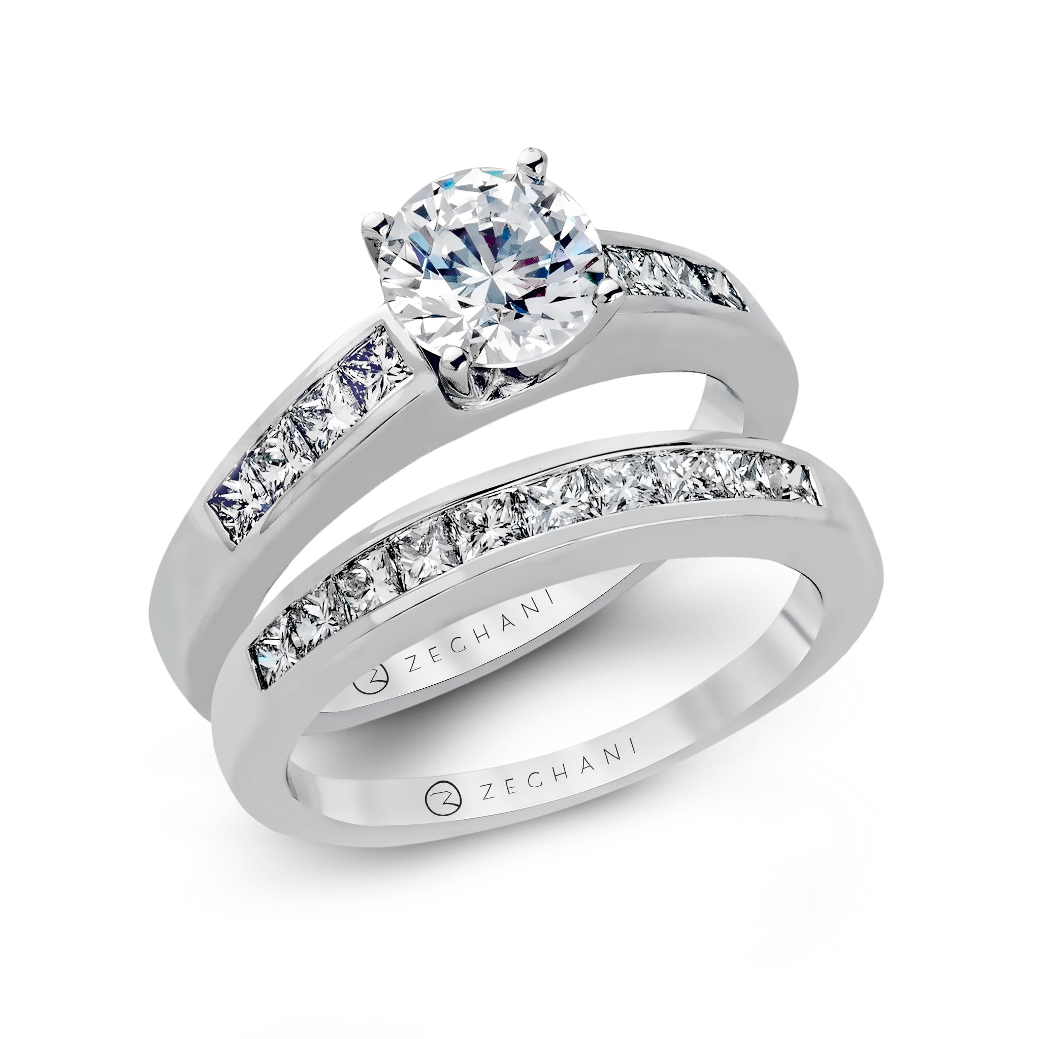 Wedding Set in 14k Gold with Diamonds