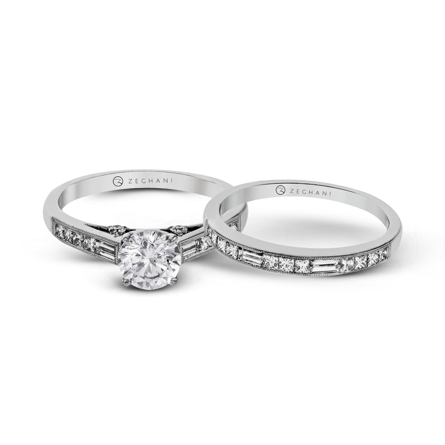 ZR1364 Wedding Set in 14k Gold with Diamonds