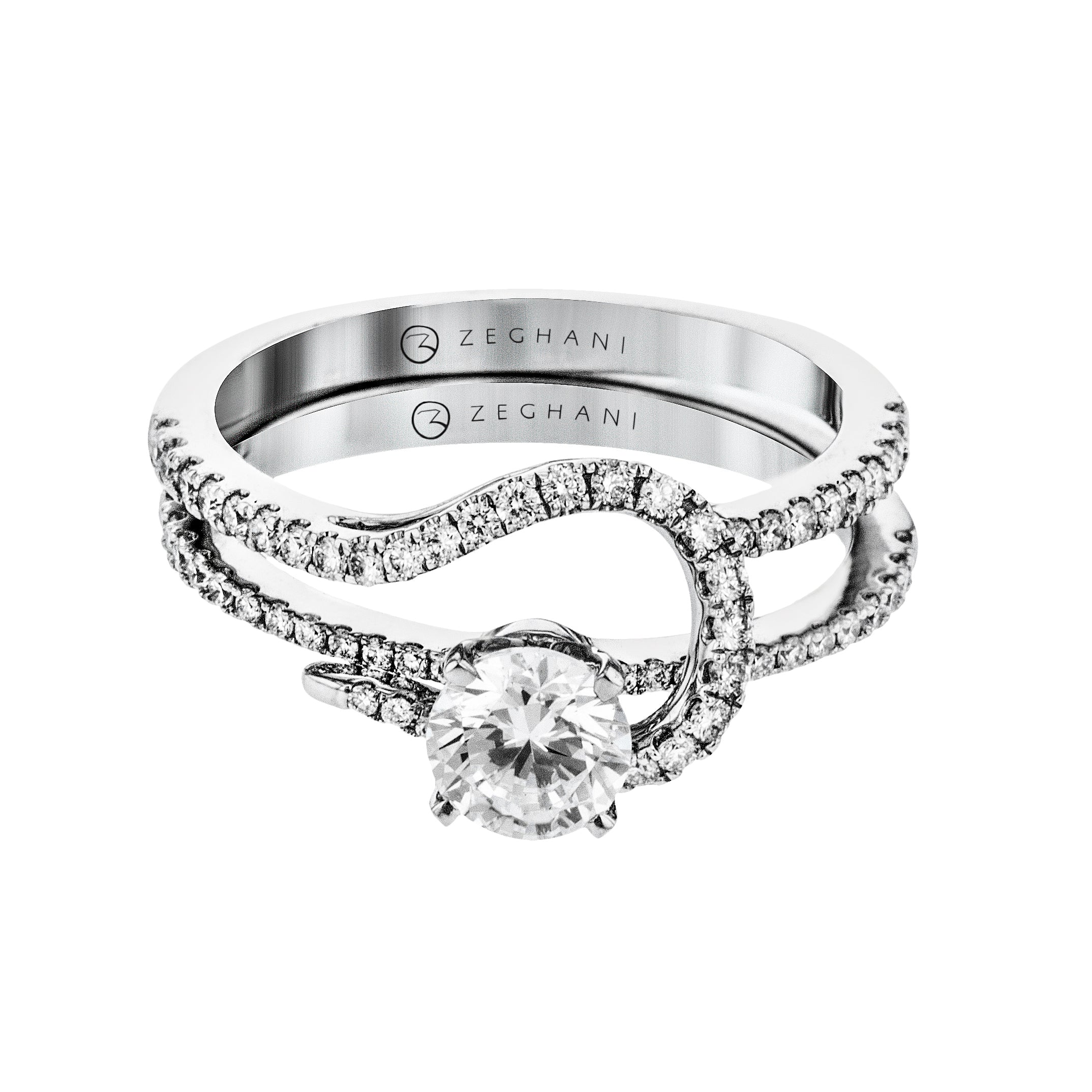 Wedding Set in 14k Gold with Diamonds