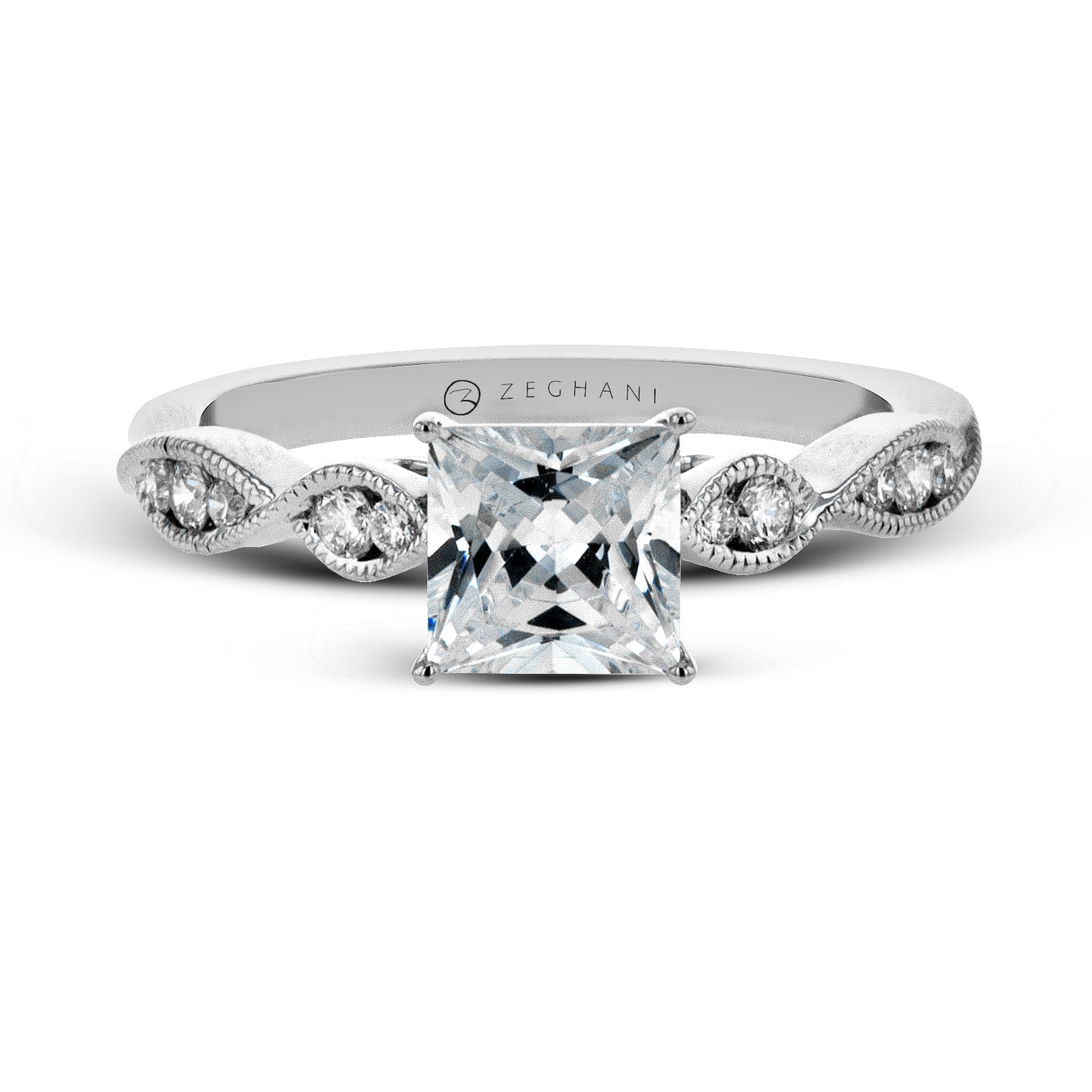 Engagement Ring in 14k Gold with Diamonds