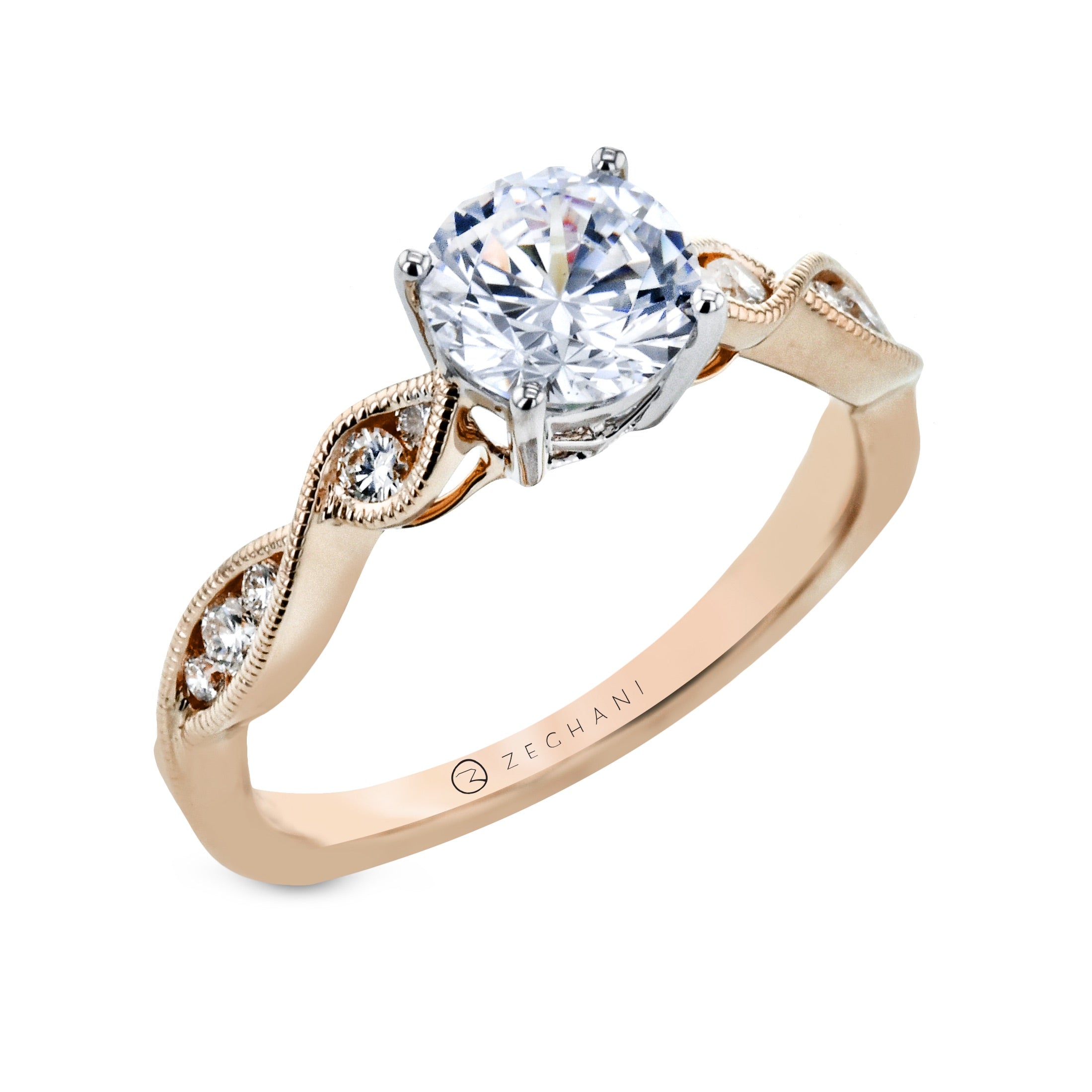 Engagement Ring in 14k Gold with Diamonds