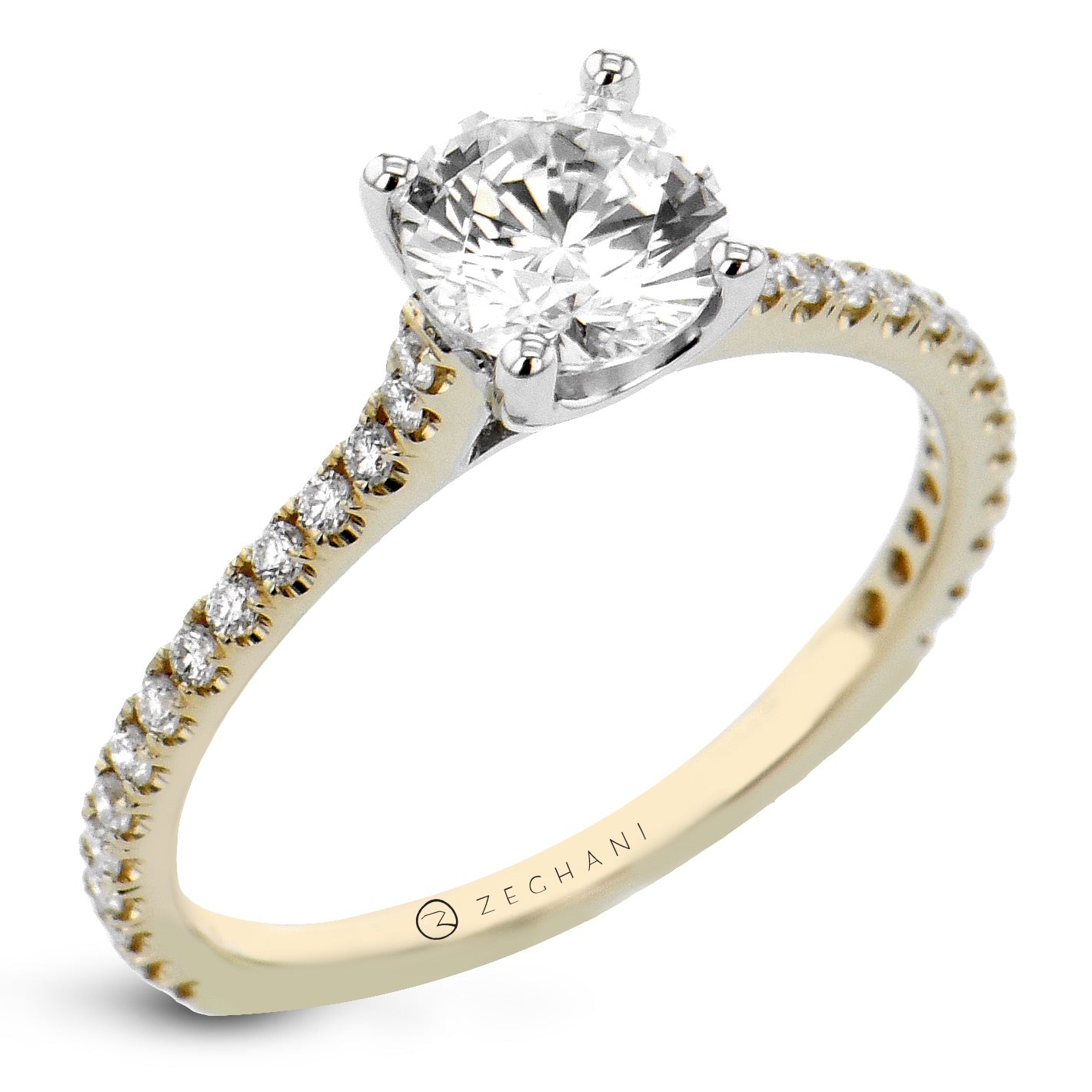 Engagement Ring in 14k Gold with Diamonds