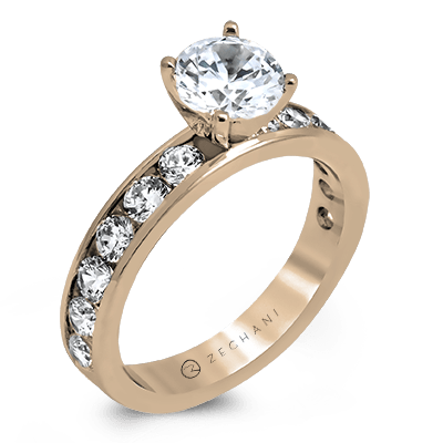ZR16-A WHITE 14K SEMI ROSE
