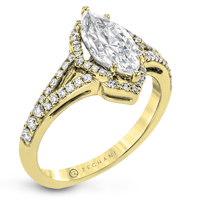 ZR1686 WHITE 14K SEMI YELLOW