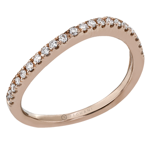 ZR1690 WHITE 14K BAND ROSE