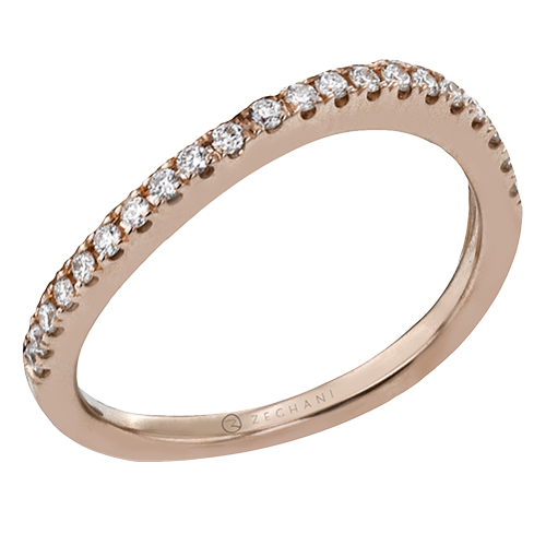 ZR1690 WHITE 14K BAND ROSE