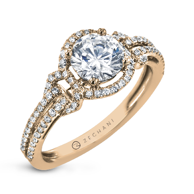 ZR1708 WHITE 14K SEMI ROSE