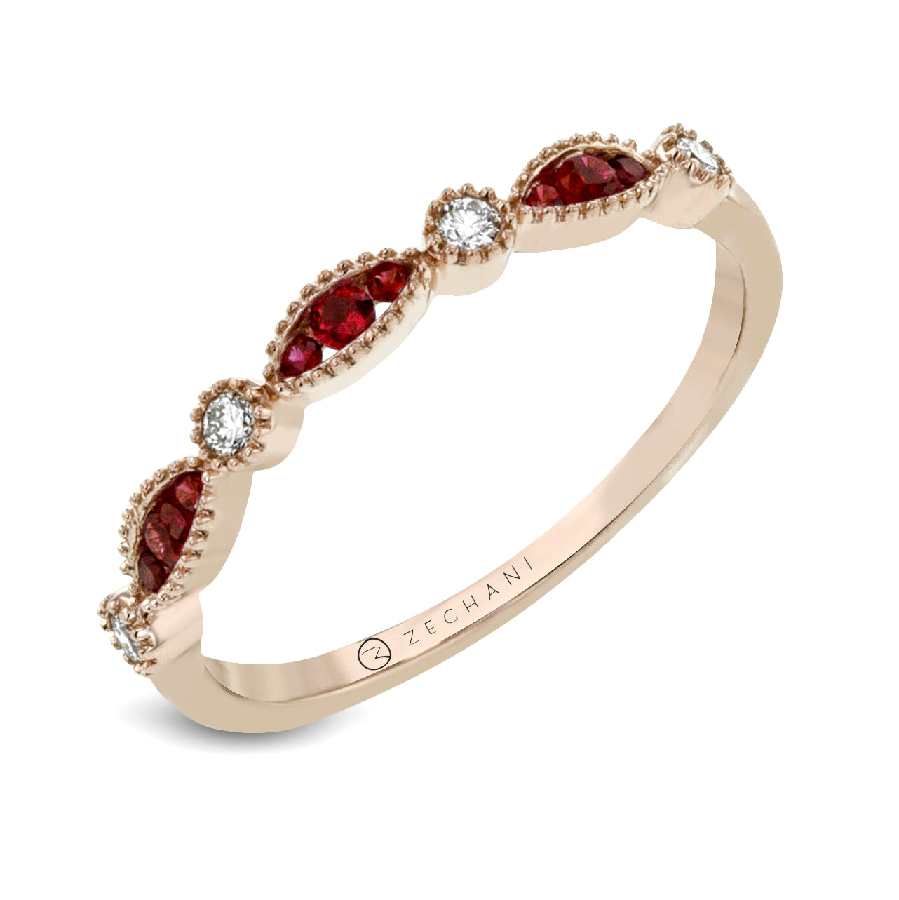 Color Ring in 14k Gold with Diamonds