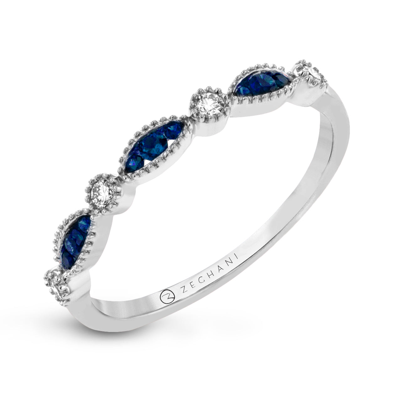 Color Ring in 14k Gold with Diamonds