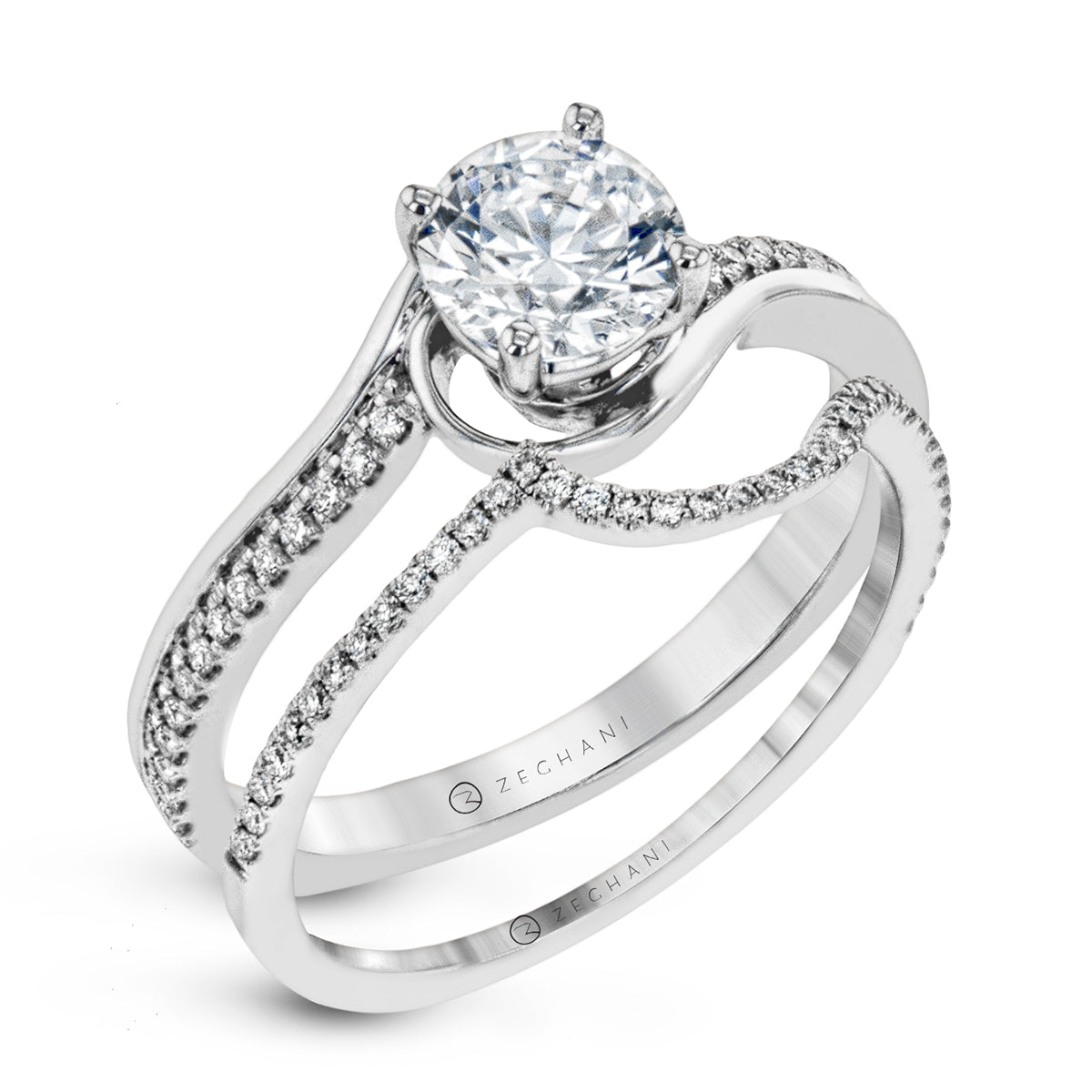Wedding Set in 14k Gold with Diamonds