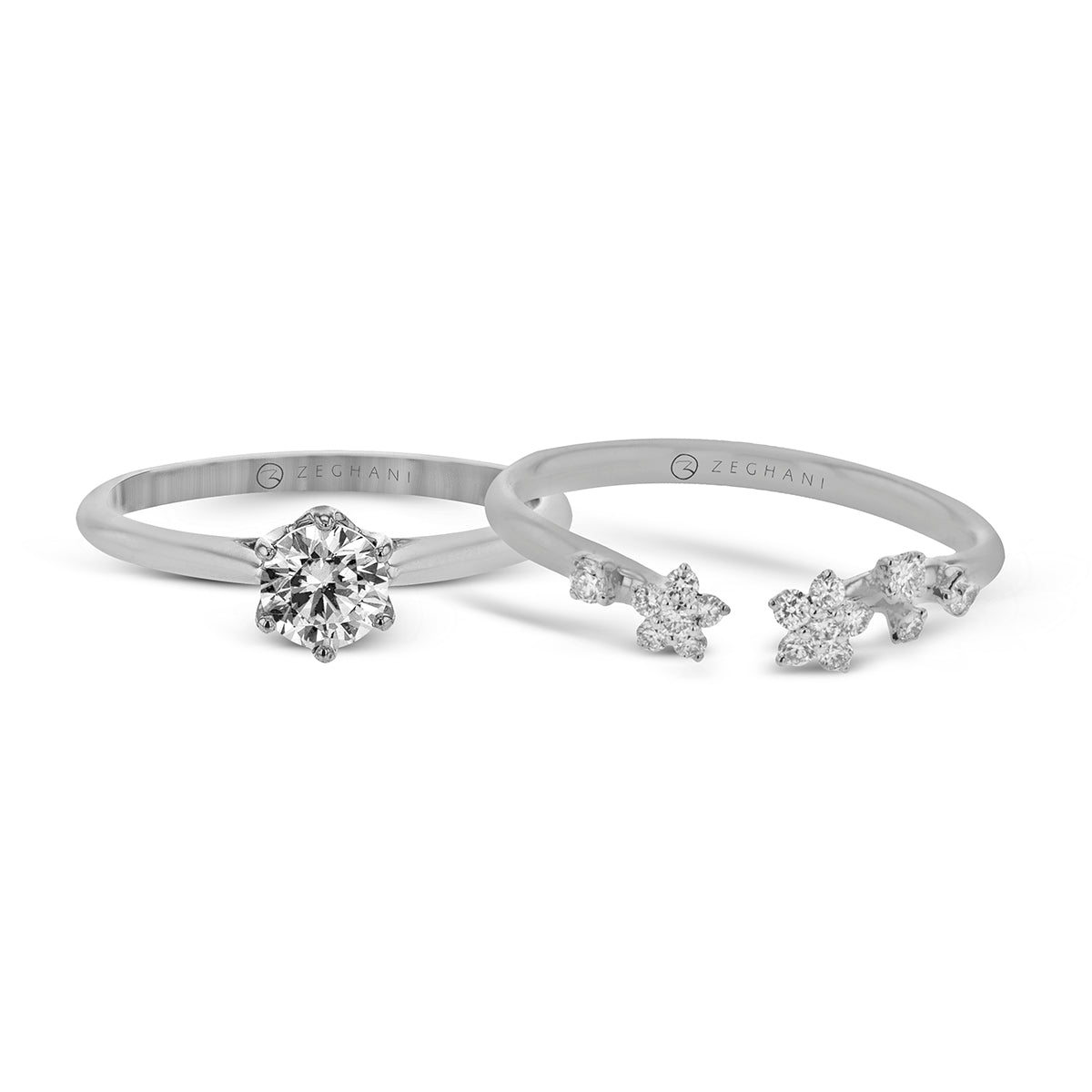 Wedding Set in 14k Gold with Diamonds