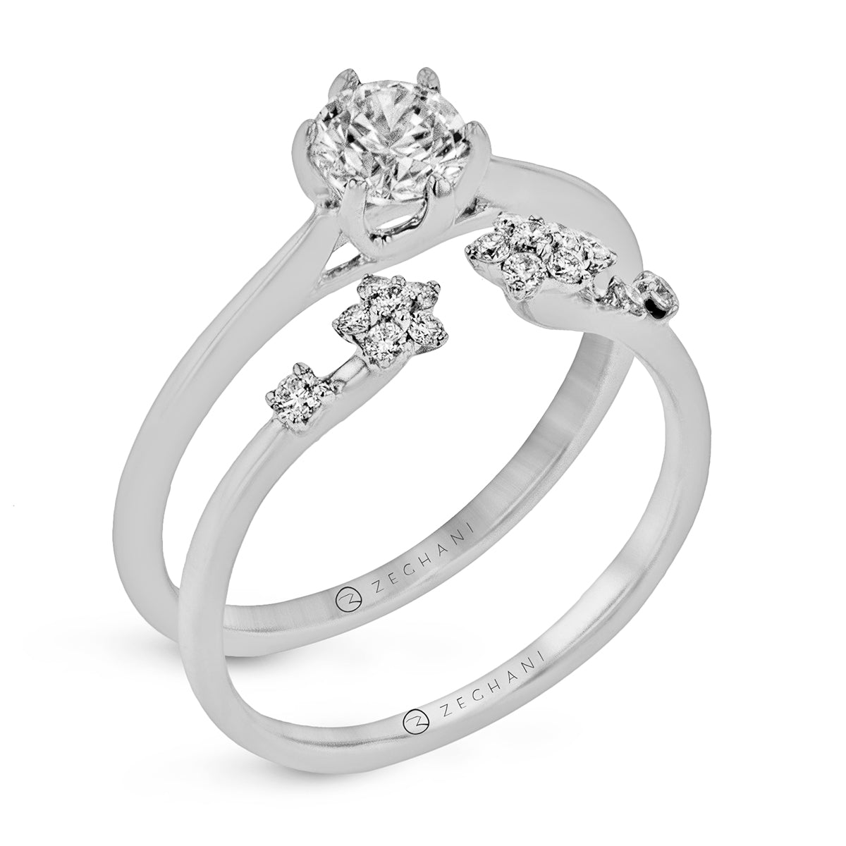 Wedding Set in 14k Gold with Diamonds