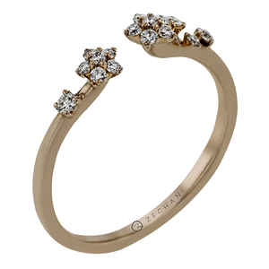 ZR1727 WHITE 14K BAND ROSE