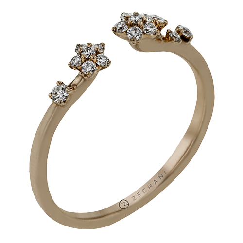 ZR1727 WHITE 14K BAND ROSE