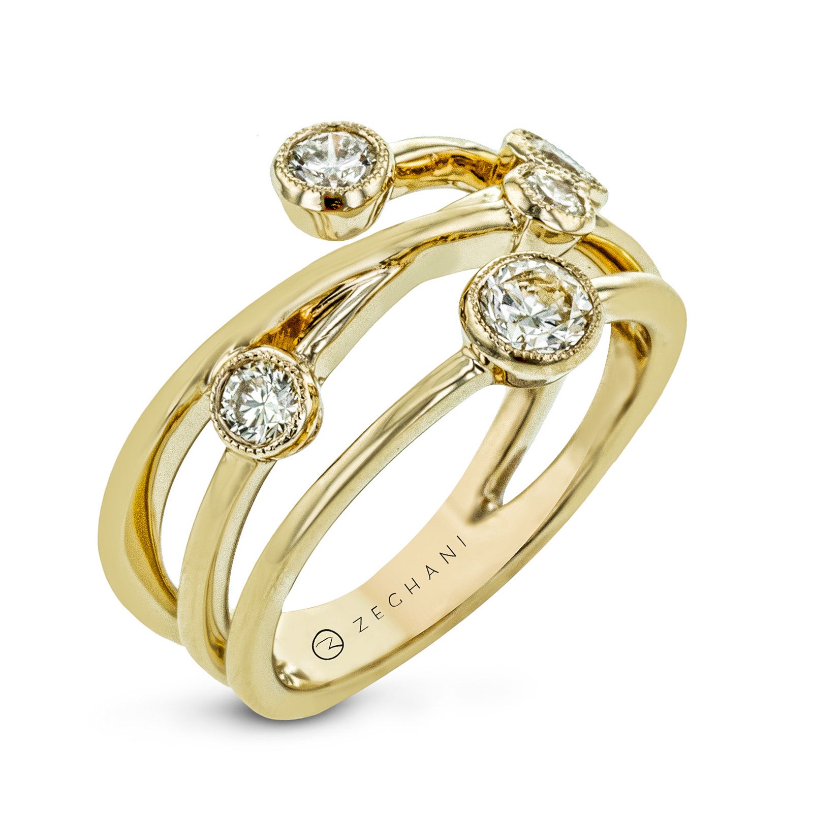 Fashion Ring in 14k Gold with Diamonds