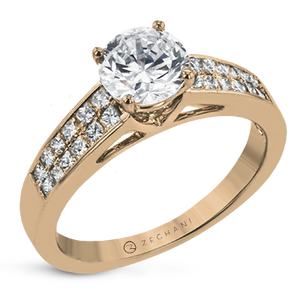 ZR2092 WHITE 14K SEMI ROSE