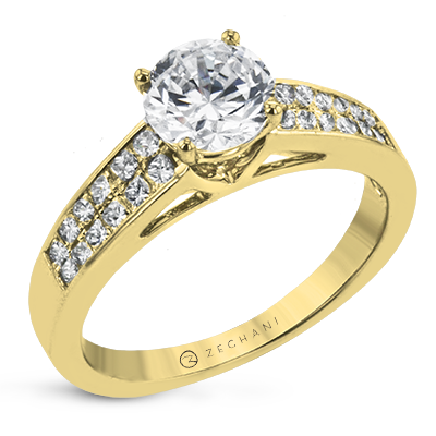 CLASSICAL Diamonds 20〜23 ZR2092 Engagement Ring in 14k Gold – Zeghani Jewelry