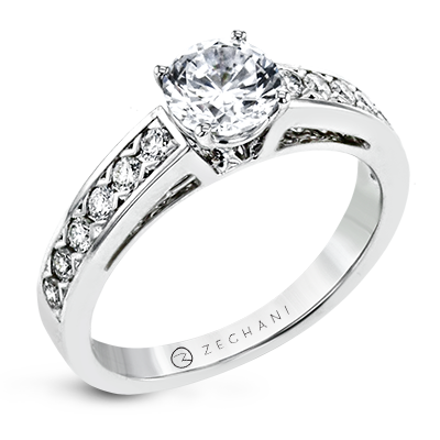 ZR2093 WHITE 14K SEMI