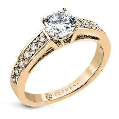 ZR2093 WHITE 14K SEMI ROSE