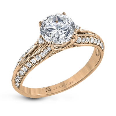 ZR2095 WHITE 14K SEMI ROSE