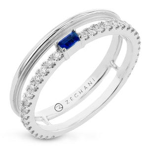 ZR2133 Color Ring in 14k Gold with Diamonds