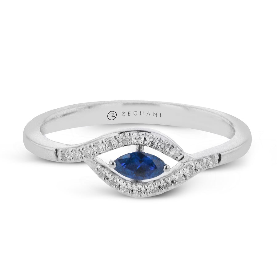 ZR2203 Color Ring in 14k Gold with Diamonds