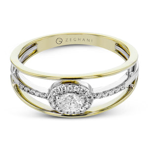 Fashion Ring in 14k Gold with Diamonds