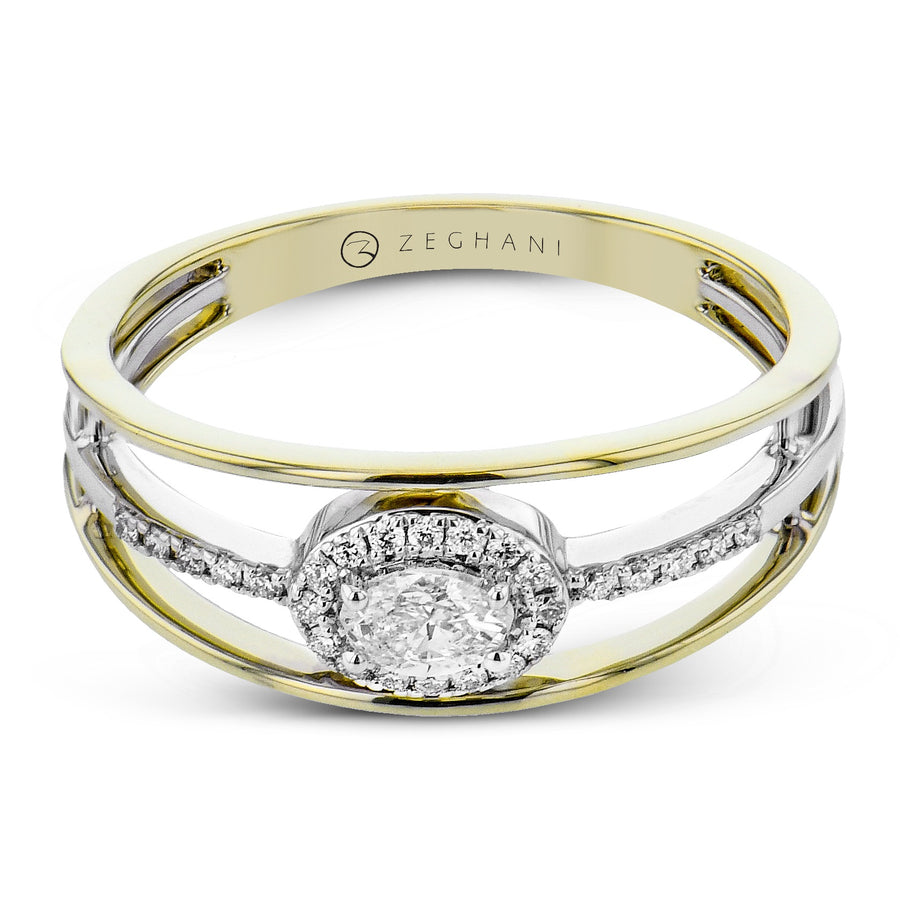 Fashion Ring in 14k Gold with Diamonds