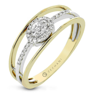 Fashion Ring in 14k Gold with Diamonds