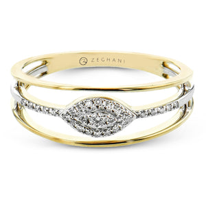 ZR2222 Right Hand Ring in 14k Gold with Diamonds