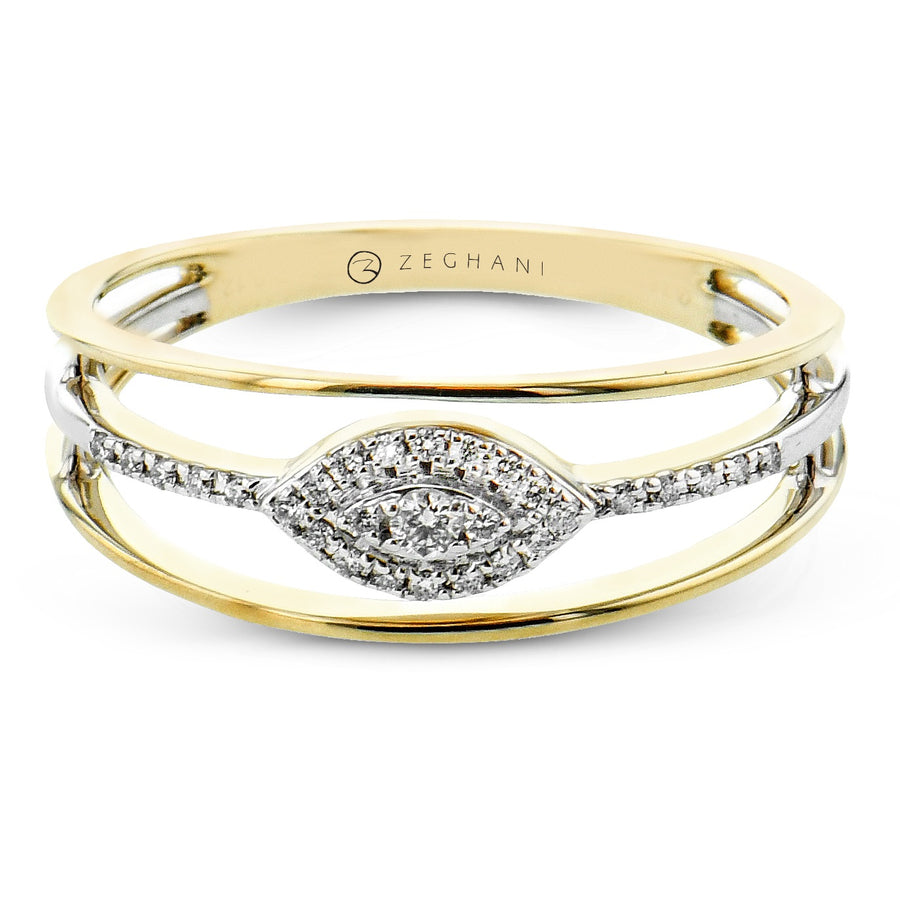 ZR2222 Right Hand Ring in 14k Gold with Diamonds