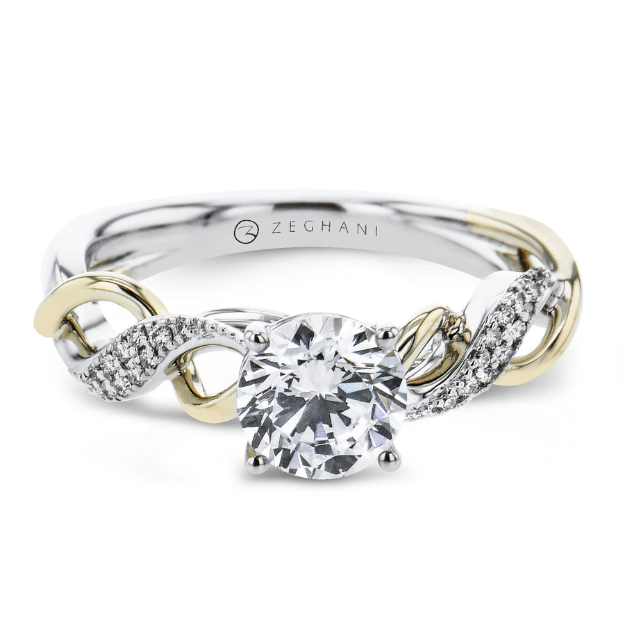 ZR2223 Engagement Ring in 14k Gold with Diamonds