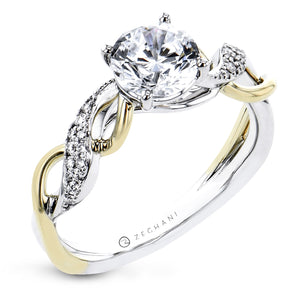 ZR2223 Engagement Ring in 14k Gold with Diamonds